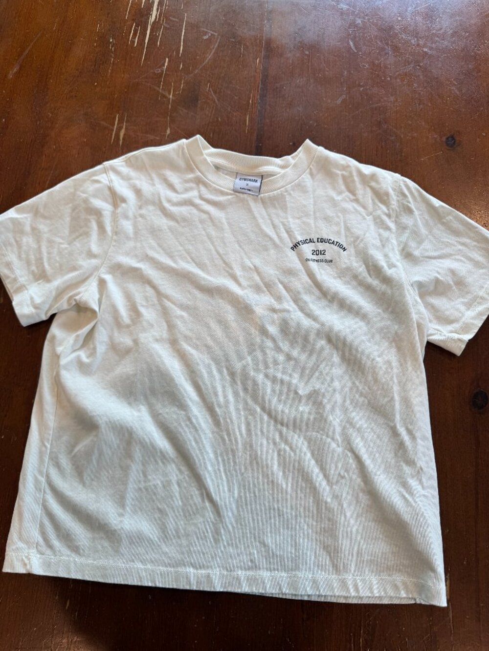 Gymshark Physical Education Graphic Tee Cream Size S